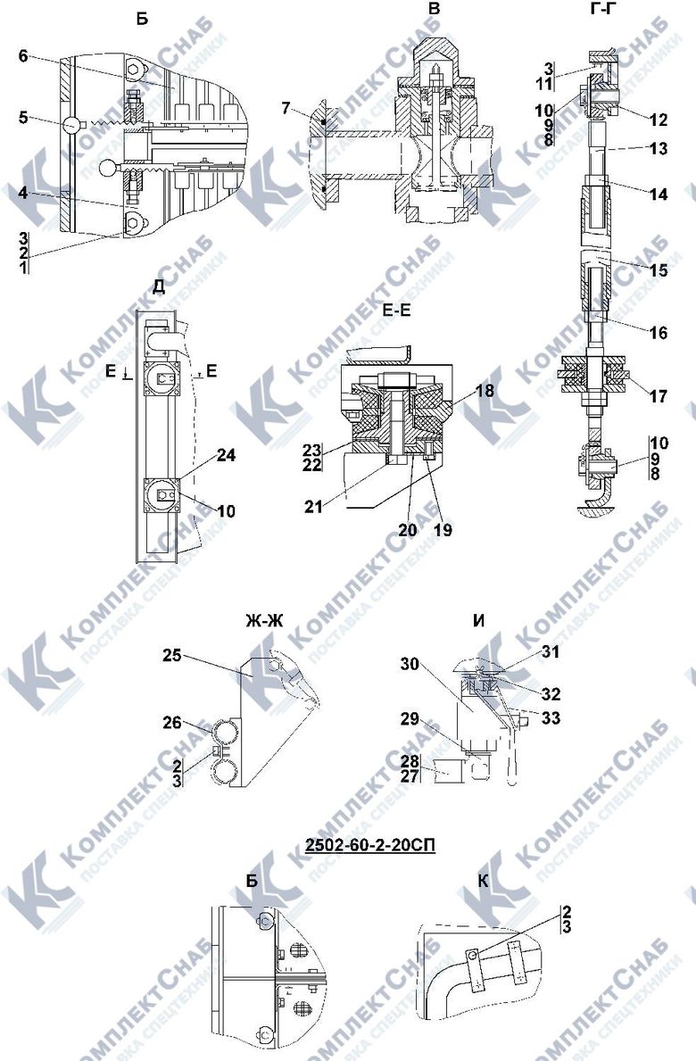 2502-60-2СП Система охлаждения двигателя и трансмиссии 1.9