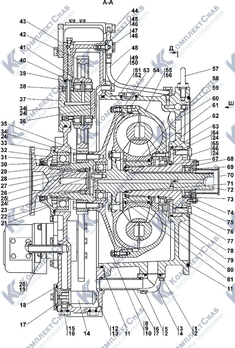 2001-14-1-02СП Гидротрансформатор с редуктором привода насосов 4.15