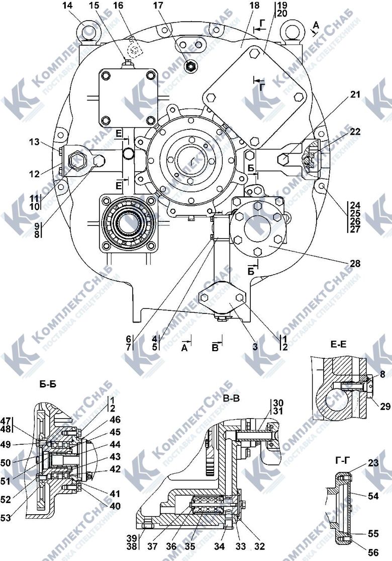 4001-14-1-02СП Гидротрансформатор с редуктором привода насосов 4.24