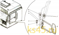 Кабина TM 120-57-сб301 (установка зеркала заднего вида)